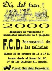 Cartel Día del Tren 2000.