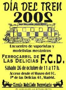 Cartel Día del Tren 2002. 