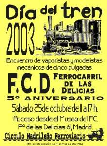 Cartel Día del Tren 2003.
