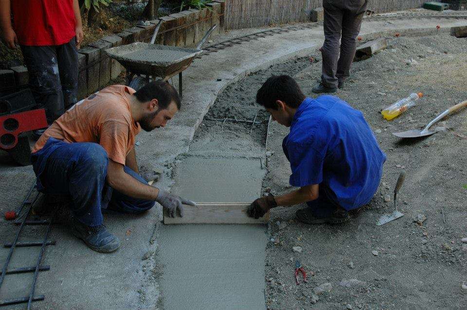 Contstrucción de la "losa II" entre Arboleda y el túnel vegetal.
