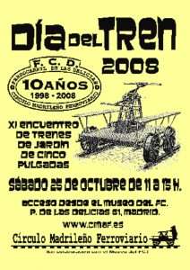 Cartel XI Día del Tren - 2008