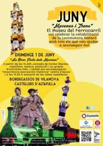 Cartel de la Gran Fiesta de los Mecenas en el Museo de Vilanova i la Geltrú (Barcelona) 