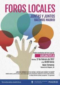 Cartel de presentación de los Foros Locales de Madrid