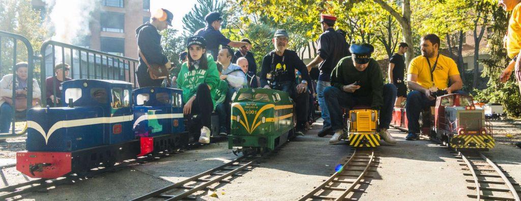 Trenes en "Central" durante el Día del tren de 2016