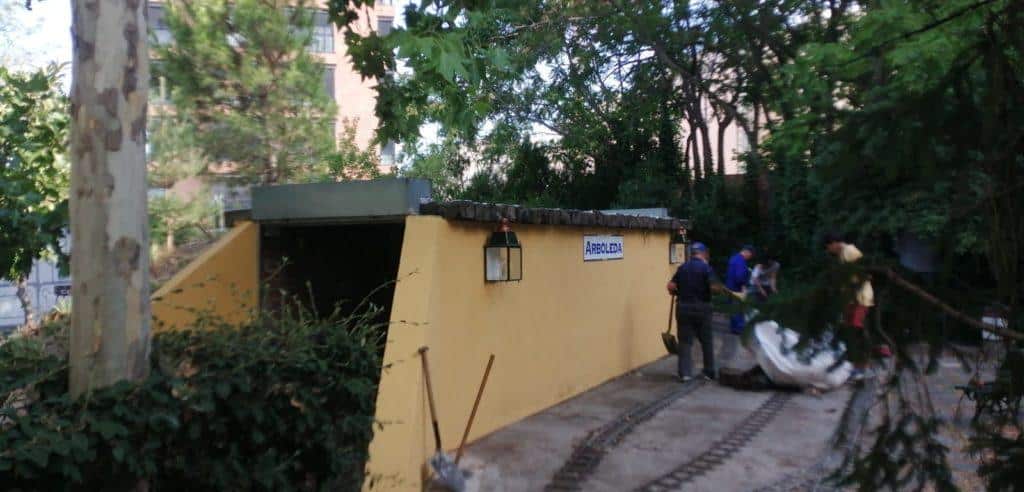 El túnel de Central, ya pintado