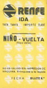 Billete de ida y vuelta para niño. Segunda serie.