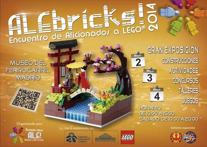 Cartel encuentro de Aficionados a Lego de España 2014.