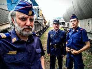 El grupo, en la estación de O Barco