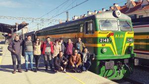 Foto de grupo del viaje al Escorial en el Tren de Felipe II