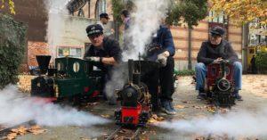 Locomotoras de vapor en la estación Central