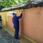 Pintando el túnel de Central