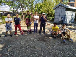 Socios del Círculo en el espacio central del FCD