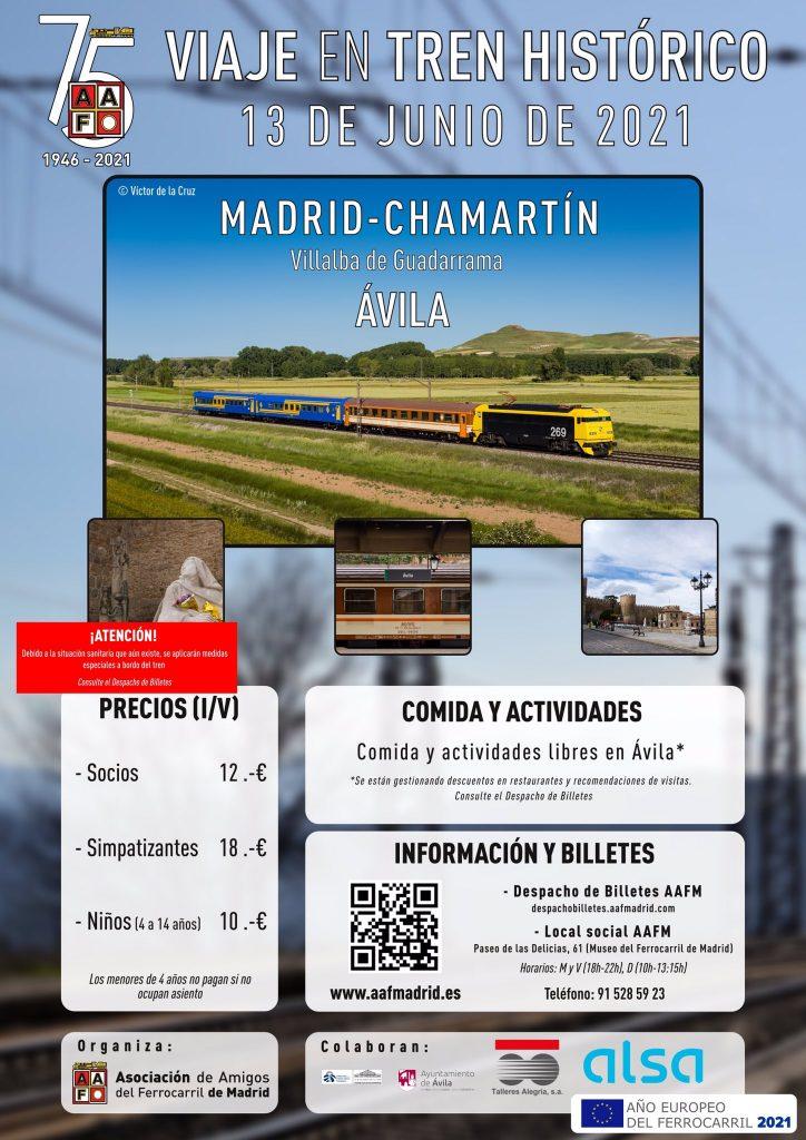 Cartel del tren "Murallas de Ávila"